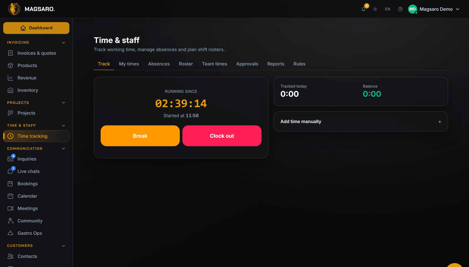 Leave approved in one click